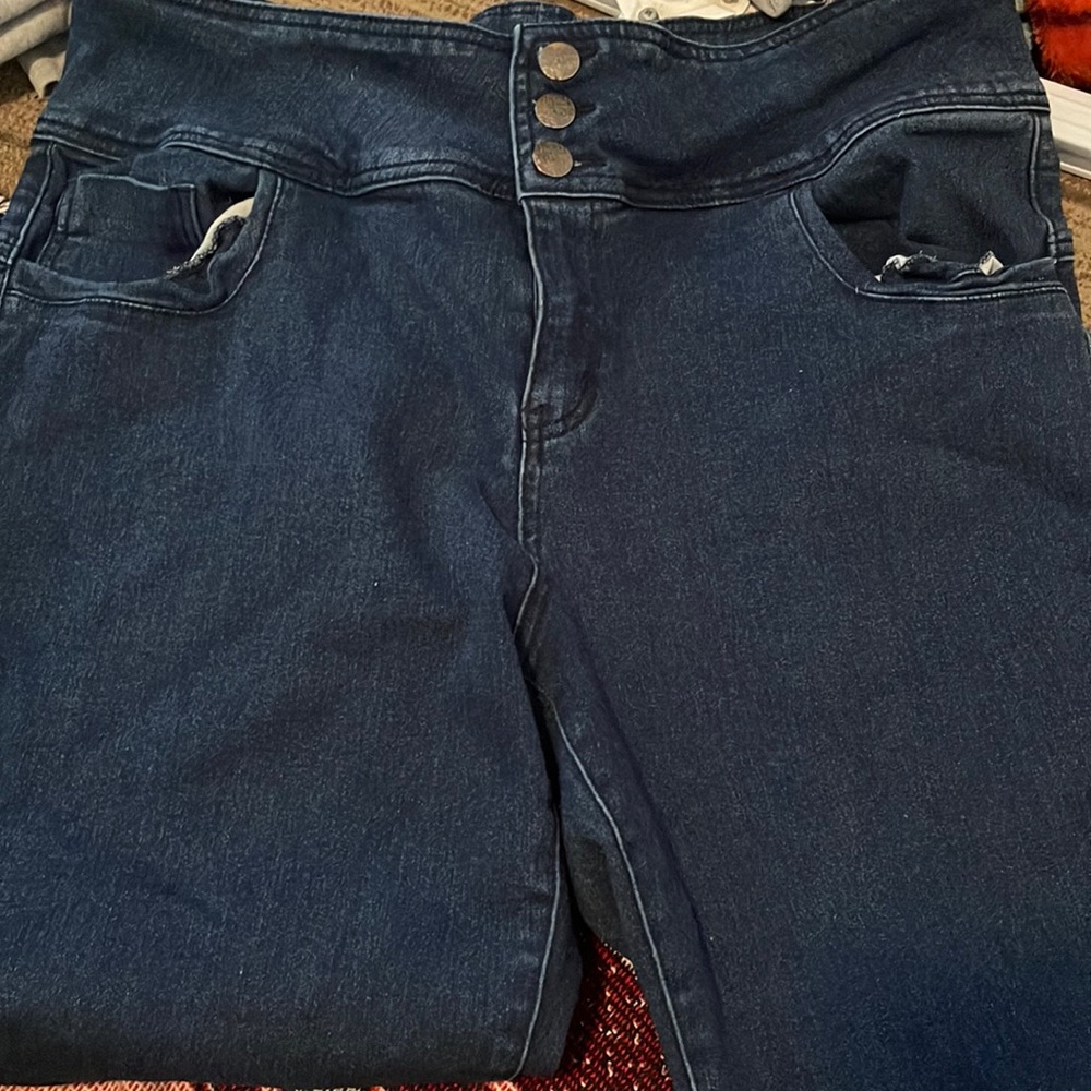 High rise jeans only used once , size 22w